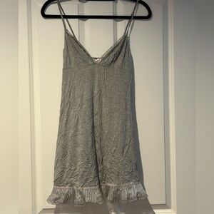 Victoria’s Secret Vintage Chic Gray Lingerie Slip with Lace Accents Sz S